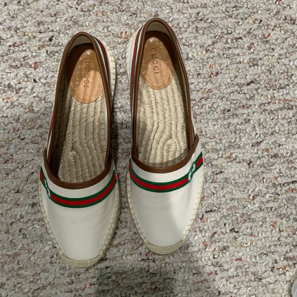 Gucci Women's Embroidered Espadrille Flats Sz8 US - Picture 3 of 5